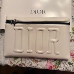GWP Dior White Cosmetic Pouch